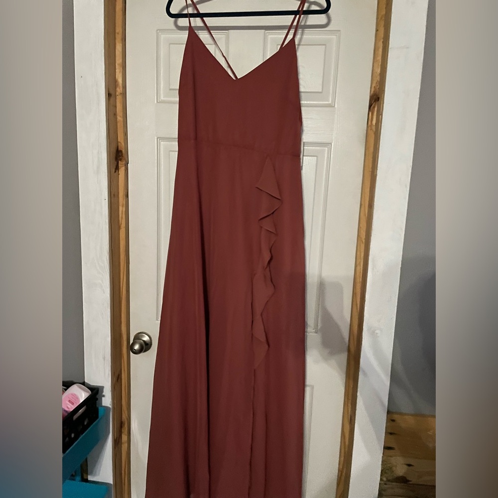 Brand new Birdy Grey bridesmaid dress in color Chiffon Spice! Size 14-16(xxl)